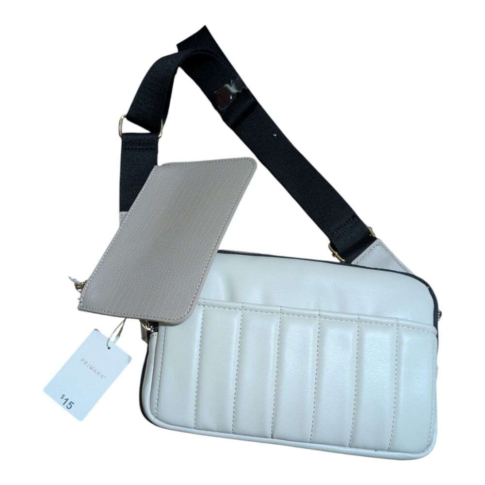 Primark Quilted Crossbody Bag w/ Wallet NWT Adjustable Strap - Picture 2 of 3